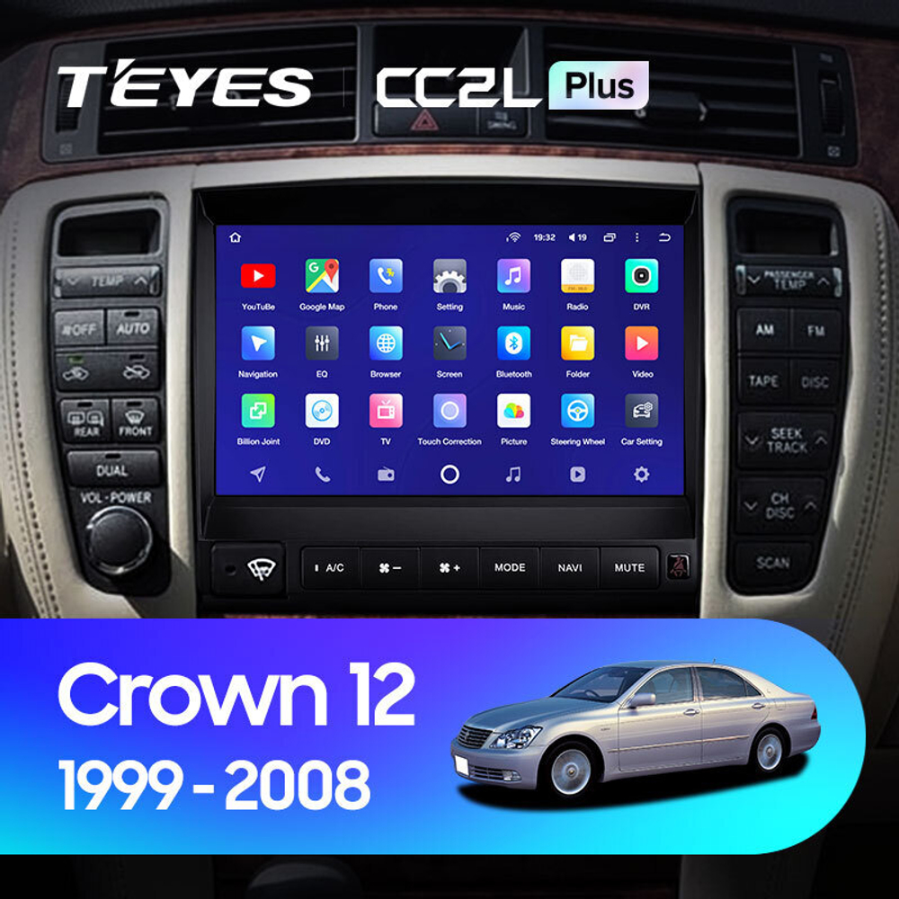 Teyes CC2L Plus 9" для Toyota Crown 1999-2008
