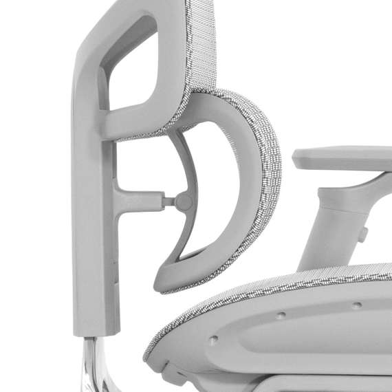 Кресло EXPERT PRO 2 RSA2M01-G(NEW) Подножк(подлок 6D(360), подголовн 4D,сетка бел./каркас сер.)