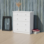 Комод Хаба для одежды 5 ящиков деревянный, белый