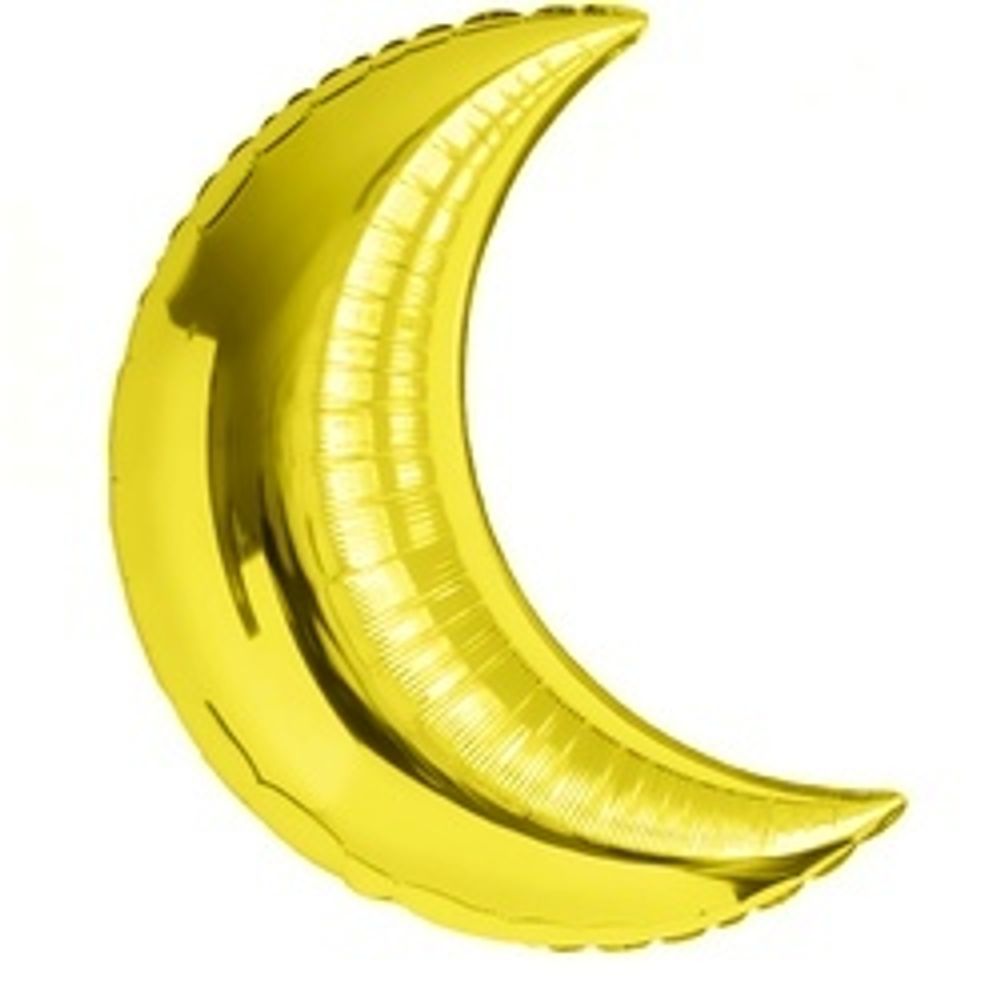 Шар (35"/89 см) Фигура, Полумесяц, Золото 1 шт.