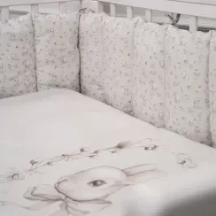 Комплект постельного белья Lollycottons Кролик Лаппин 3 предмета ,Серый