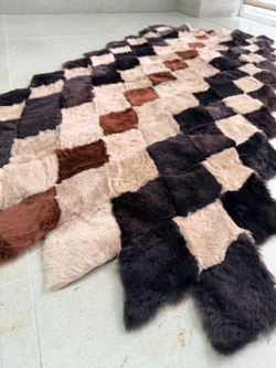 Меховой Коврик прикроватный накидка на кресло из овчины