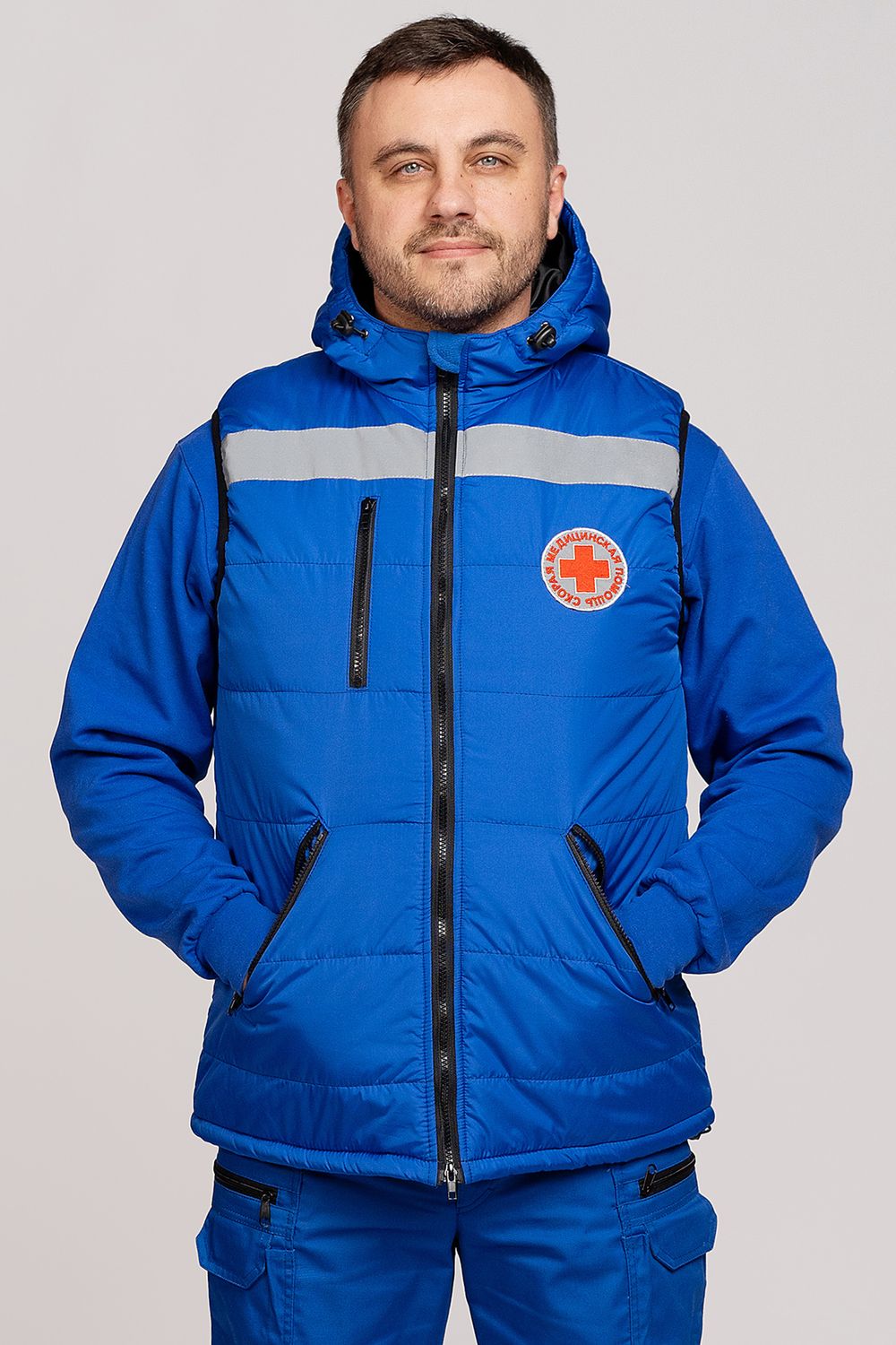 Жилет утепленный с капюшоном  мужской СП MedicLine