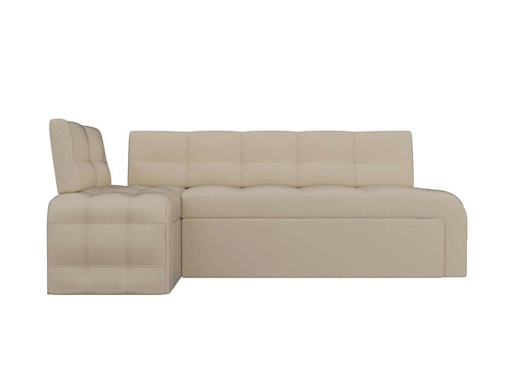 Диван кухонный угловой Люксор левый угол, Бежевый, Экокожа, 28592L
