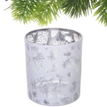 Подсвечник «Зимняя хвоя» 7*7,8 см, Белый