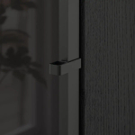 Шкаф-витрина - BILLY / HÖGBO/ HОGBO IKEA/ БИЛЛИ/ ХЕГБО ИКЕА,  202х40 см, черный