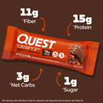 Quest Nutrition, Hero Protein Bar, хрустящий шоколад с карамелью и пеканом, 12 батончиков, 60 г (2,12 унции)