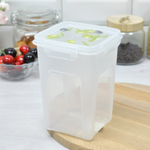Контейнер 1,4л для СВЧ квадратный "Fresh" олива