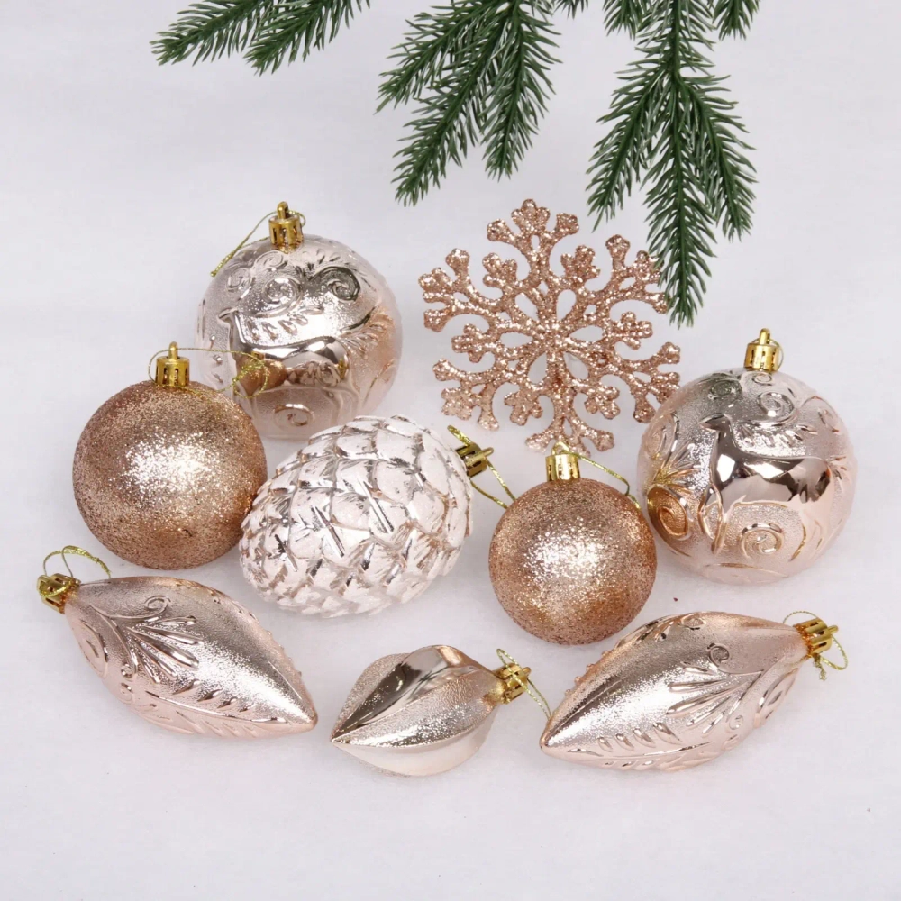 Набор украшений «Рождество» (26 предметов), шампань