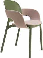 Кресло пластиковое с обивкой Scab Design Hug, оливковый