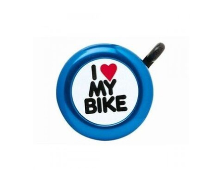 Звонок Green Cycle GBL-251 I love my bike cтальной синий