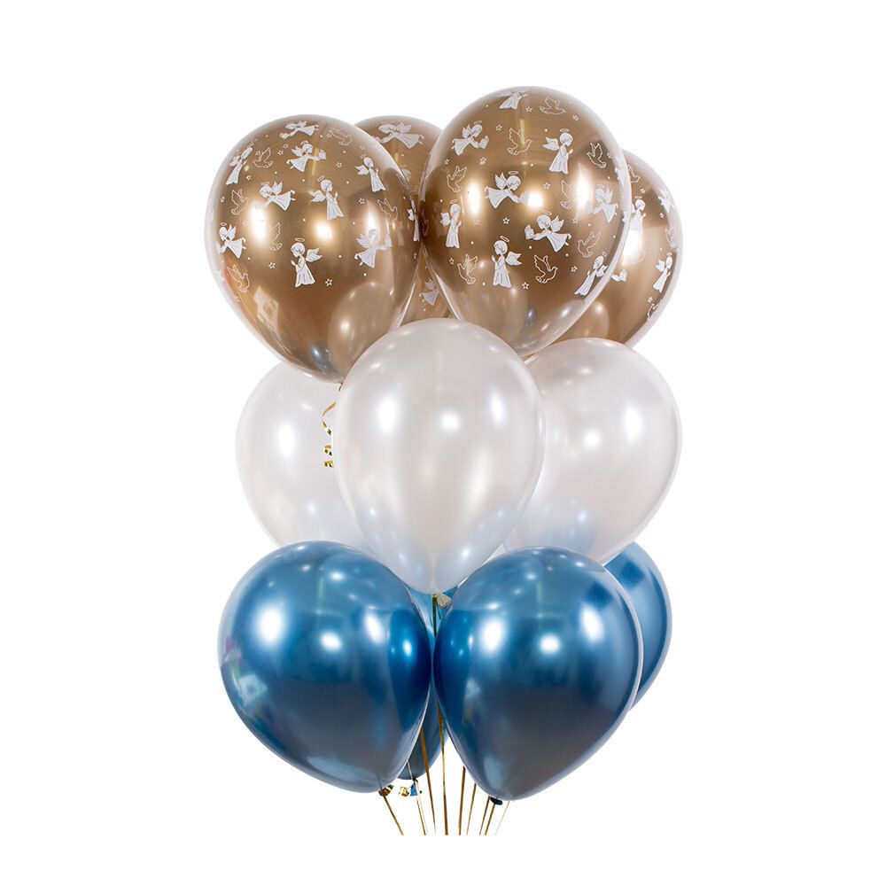 Шар (12''/30 см) Reflex, Зеркальный блеск, Синий (940), хром, 12 шт.