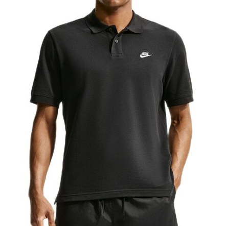Теннисное поло Nike Club Polo Pique T-Shirt - black/white