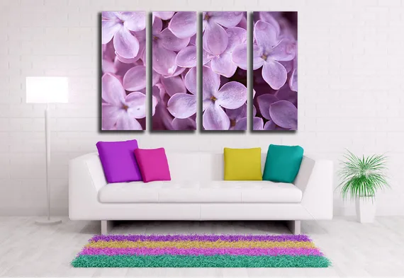 Модульная картина "Сиреневая сирень"