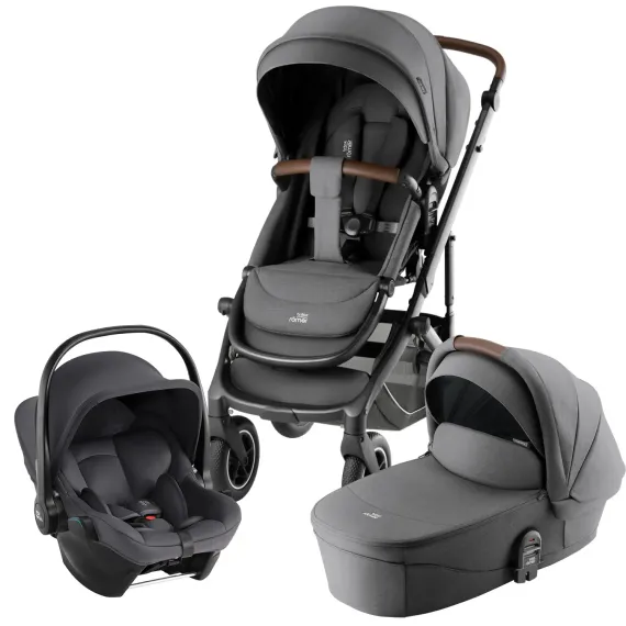 Коляска 3 в 1 Britax Roemer Smile 5Z Style Mineral Grey + Baby-Safe Core Midnight Grey
