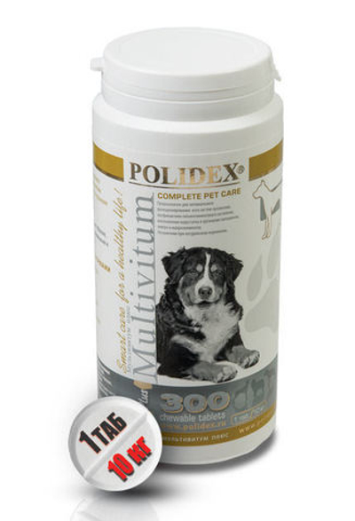 POLIDEX "Мультивитум Плюс" поливитаминно-минеральный комплекс для щенков и собак крупных пород