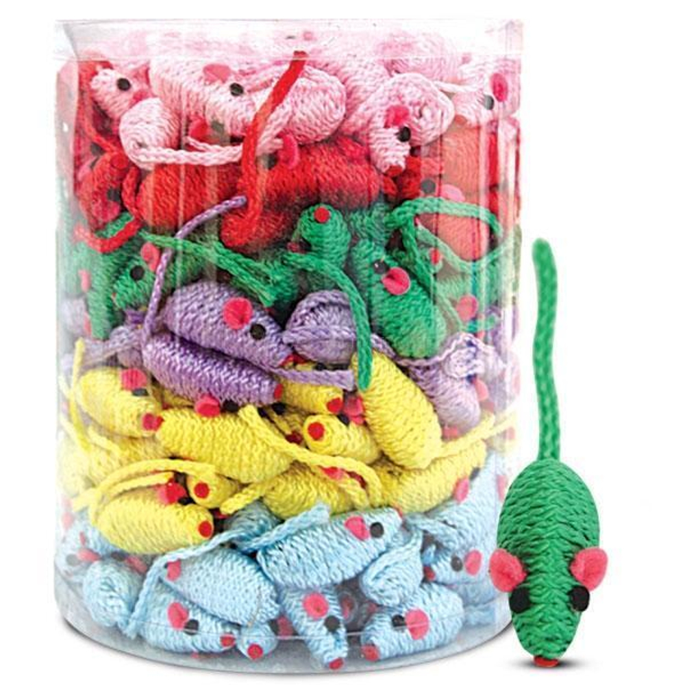 Игрушка для кошек "Мышь разноцветная", 50мм (туба 240шт.), Triol