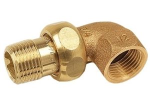 Угловые сгоны с коническим уплотнением Sanha Purafit ВР/НР из бронзы (серия 3098)