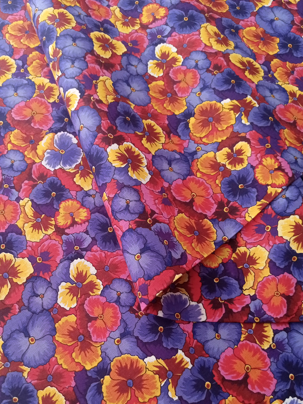 Ткань бязь плательная, рис. "Фиалка", ширина 150 см, арт. 369