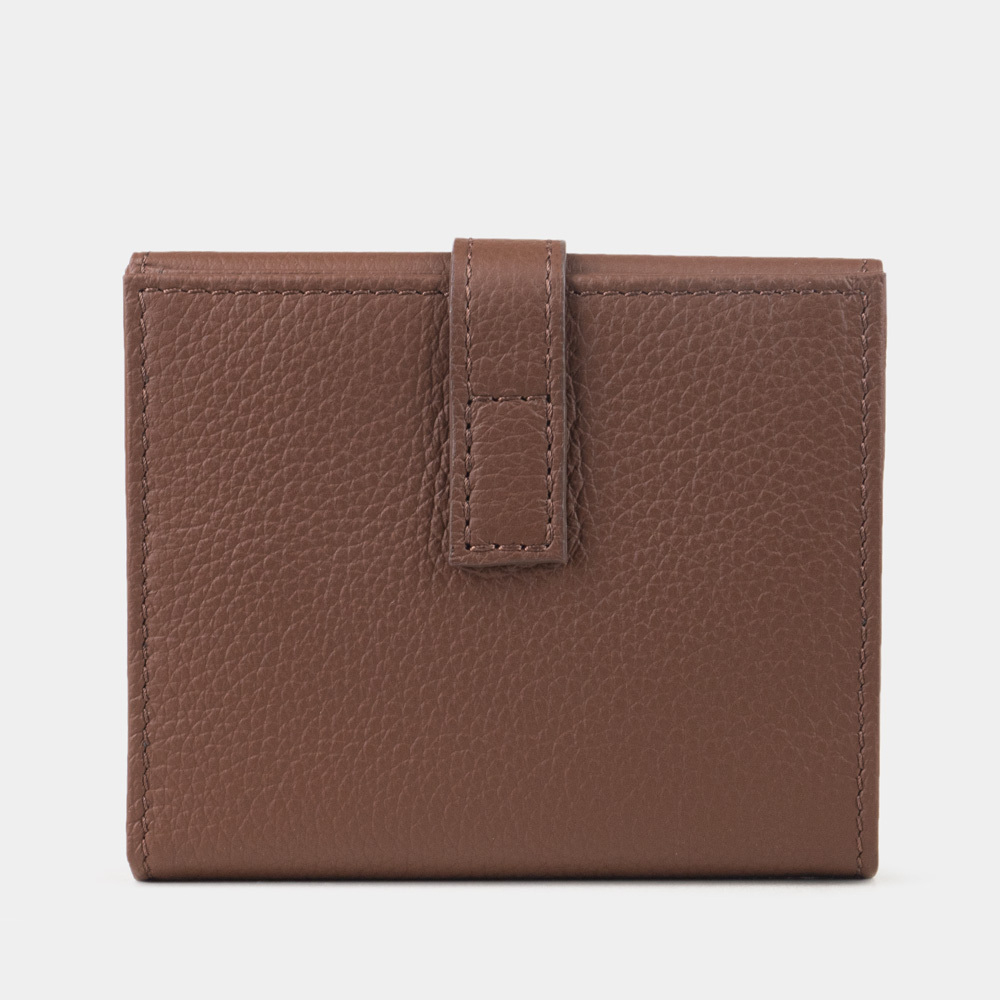 Кожаный кошелек, теленок цвета шоколад
