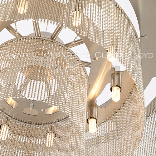 Люстра Cloyd ONASSIS C10 / Ø60 см - никель сатин (арт.11359)