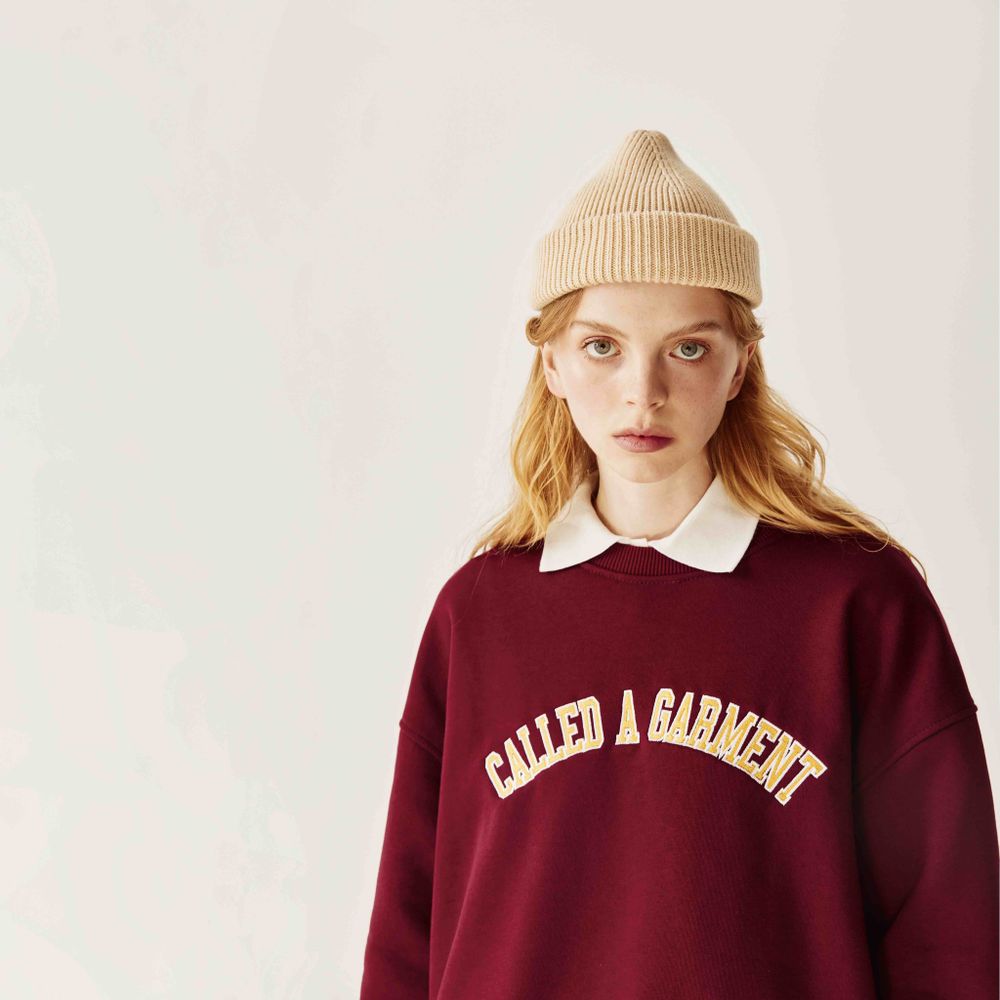 Толстовка Called a Garment College вишневая