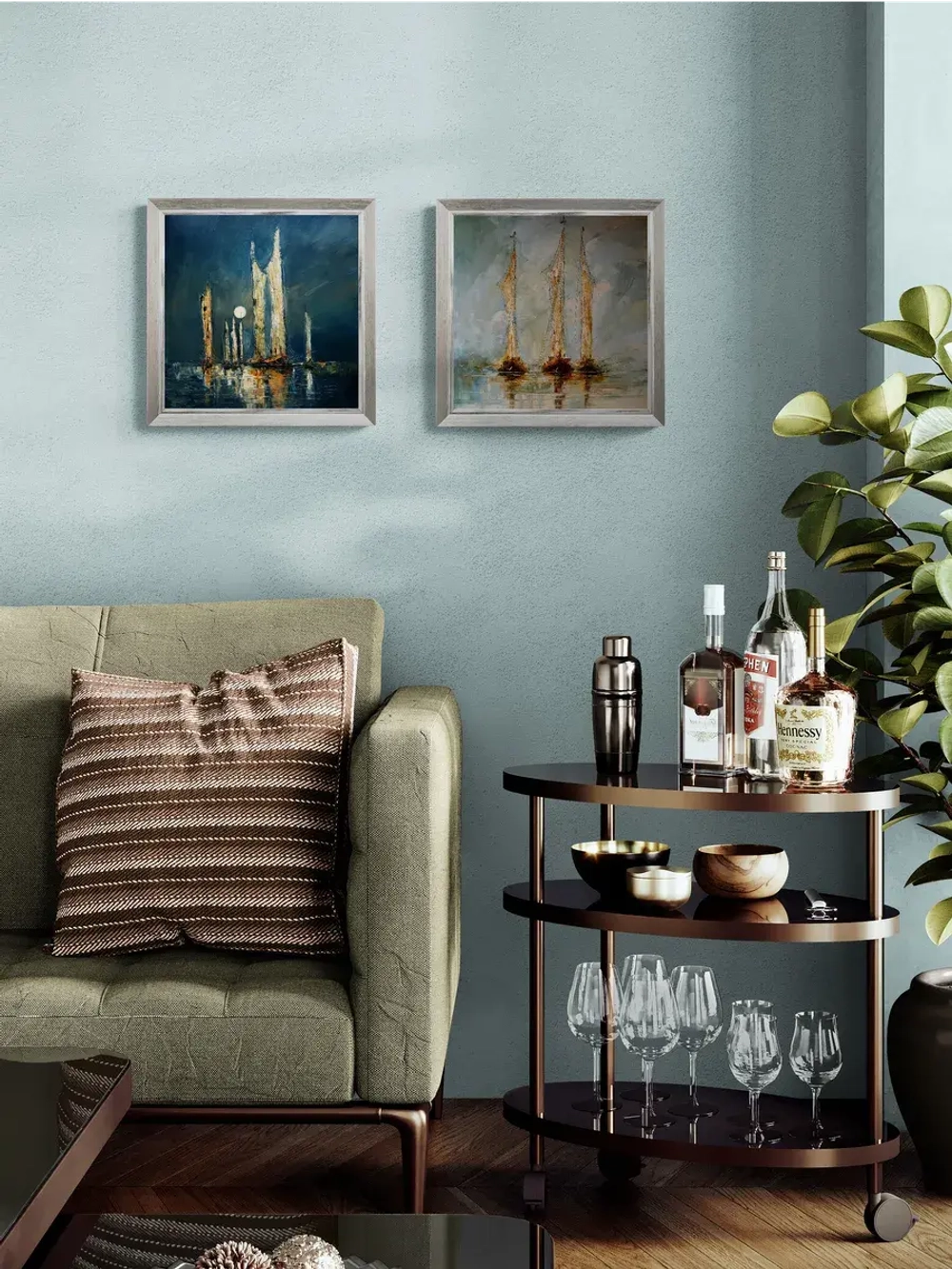 Картины на стену интерьерные на холсте 2 шт