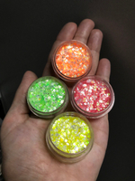 Неоновые крем-блестки 4 баночки по 10 гр