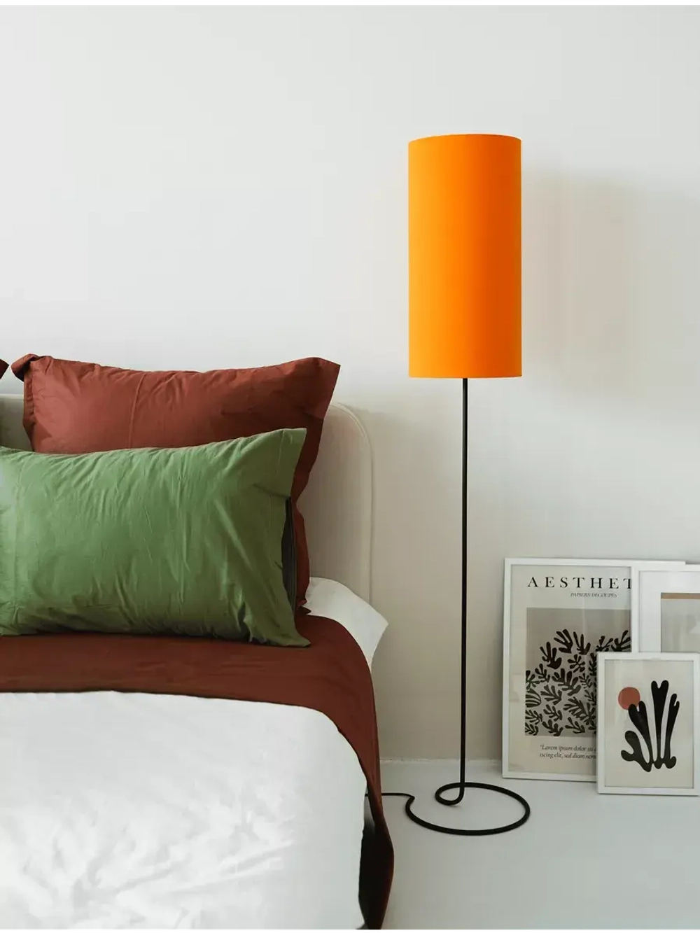 Абажур для торшера e27 тканевый декоративный