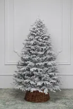 Заснеженная елка «Александрийская» (Литая хвоя) от 1.8 м до 2,4 м