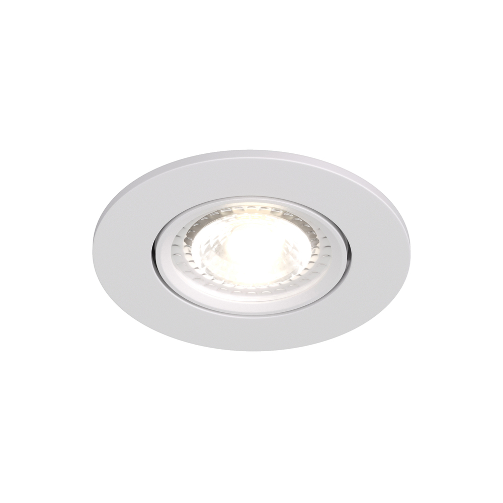 DK3020-WH Встраиваемый светильник, IP 20, 10 Вт, GU5.3, LED, белый, пластик
