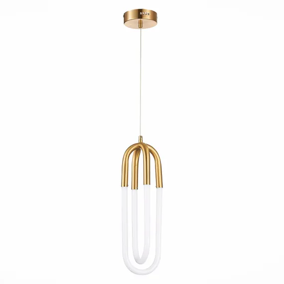 SL1579.303.02 Подвес ST-Luce Латунь/Латунь, Белый LED 2*14W 3000K MOFISTO