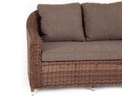 "Кон Панна" диван из искусственного ротанга двухместный, цвет коричневый