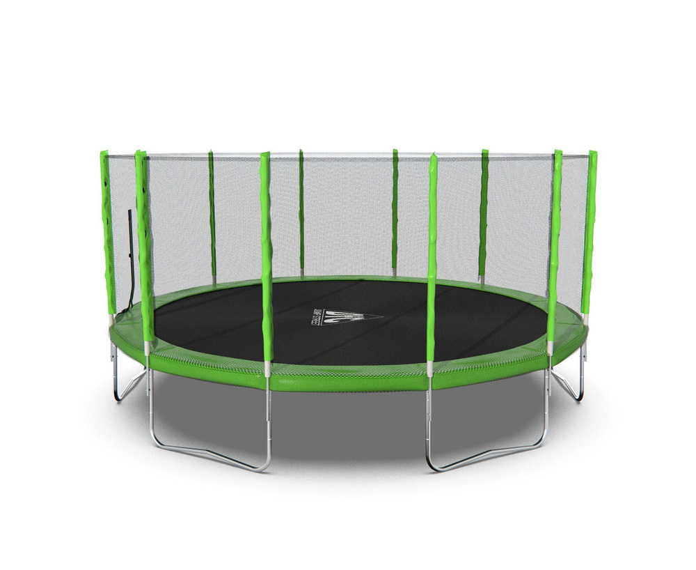 Батут DFC Trampoline Fitness с сеткой 16ft Светло-зелёный