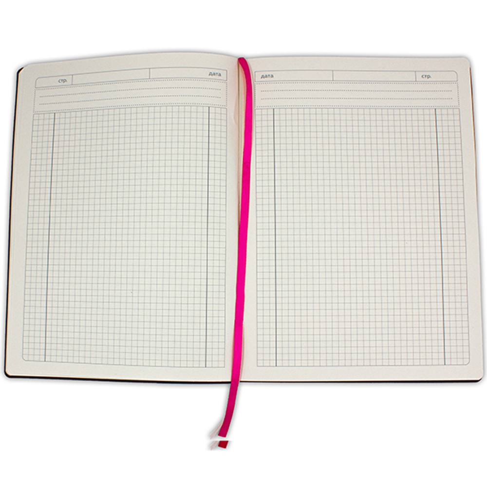 НОВИНКА! Бизнес-тетрадь А4 в клетку LEAVES, 128 листов, гибкая обложка из бархатистой экокожи нубук  (цвет винный) с тиснением рисунка красной матовой фольгой