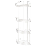 Полка 4-х ярусная угловая 20,5*20,5*72см хром