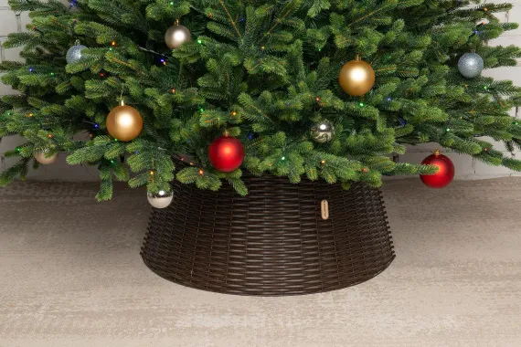Корзина под елку ПРЕМИУМ Царская Лоза 87 см., разборная, хаски, ЕлкиТорг (87-229)