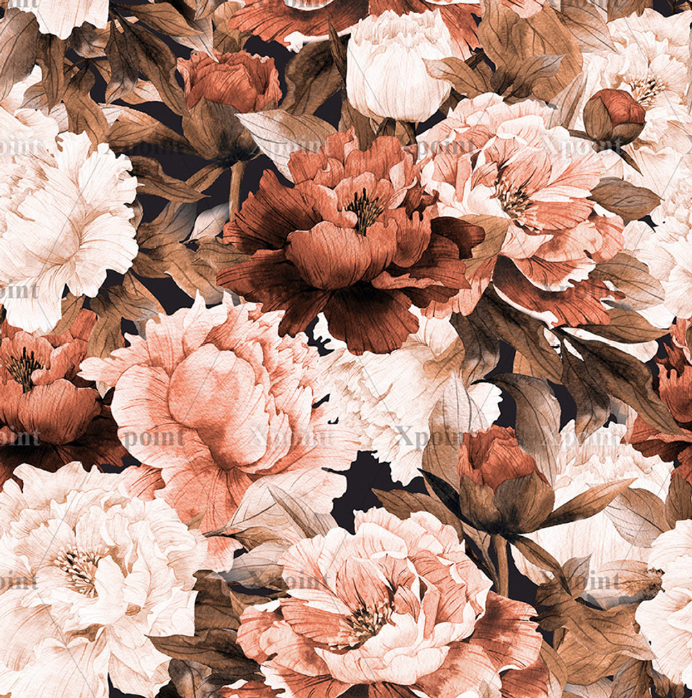 Микровелюр Xpoint 0076.03 Цветы