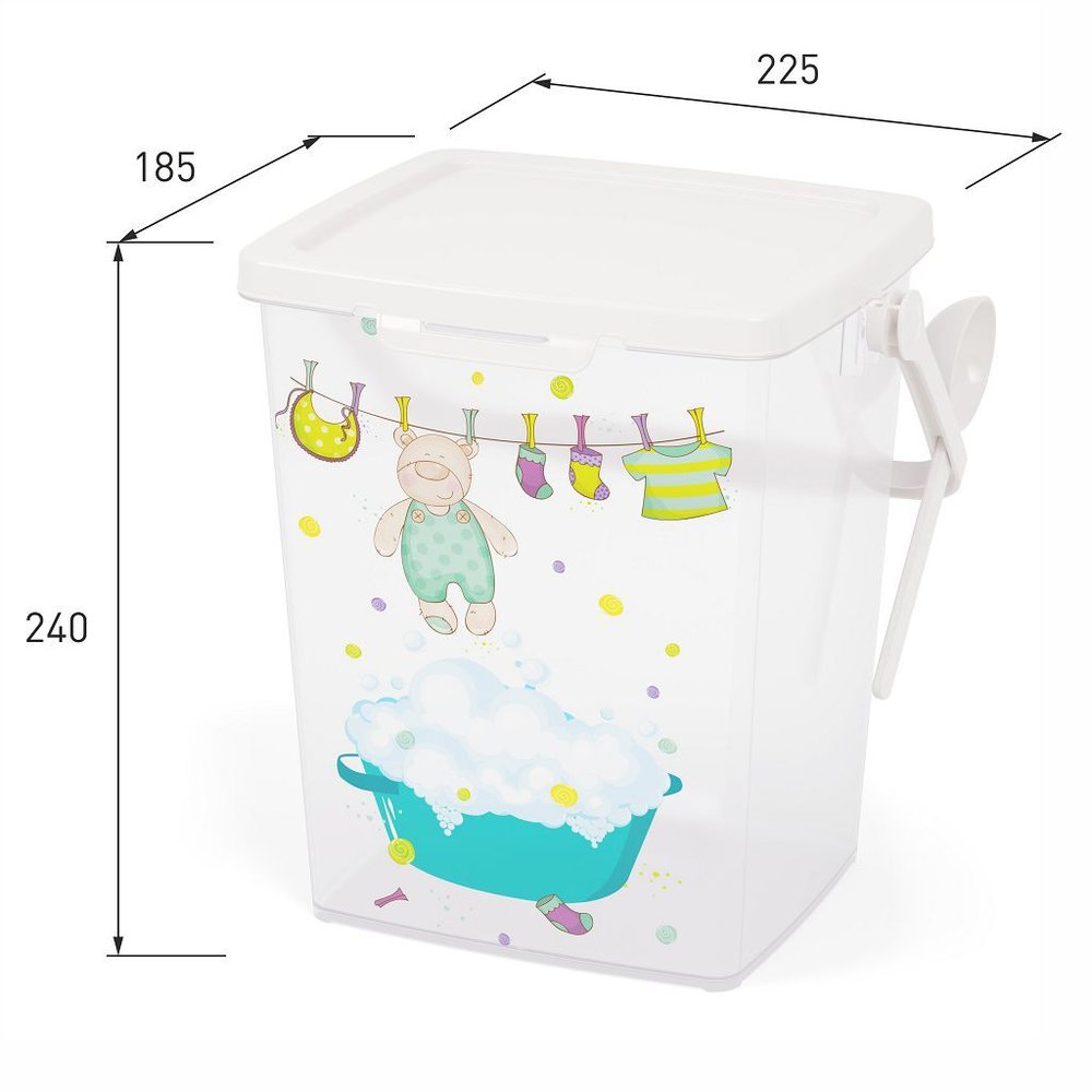 Контейнер для детского порошка 5,5л (с замком) (8622)