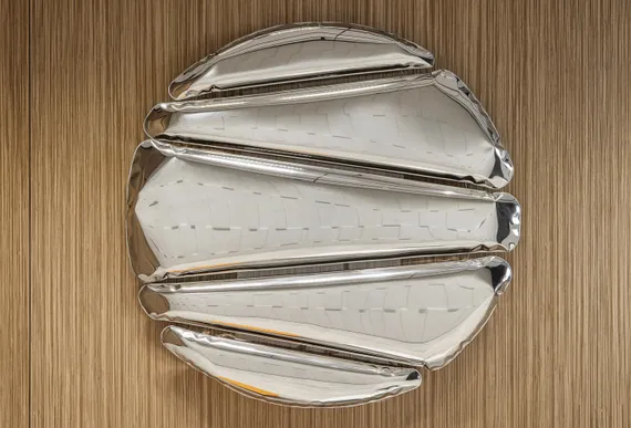 Настенный декор Brano Отражение 8, Ø100 см, полированная сталь