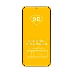 Защитное стекло 2.5D 9H полный клей Full Glue для iPhone 13, 13 Pro, 14 (Чёрное)