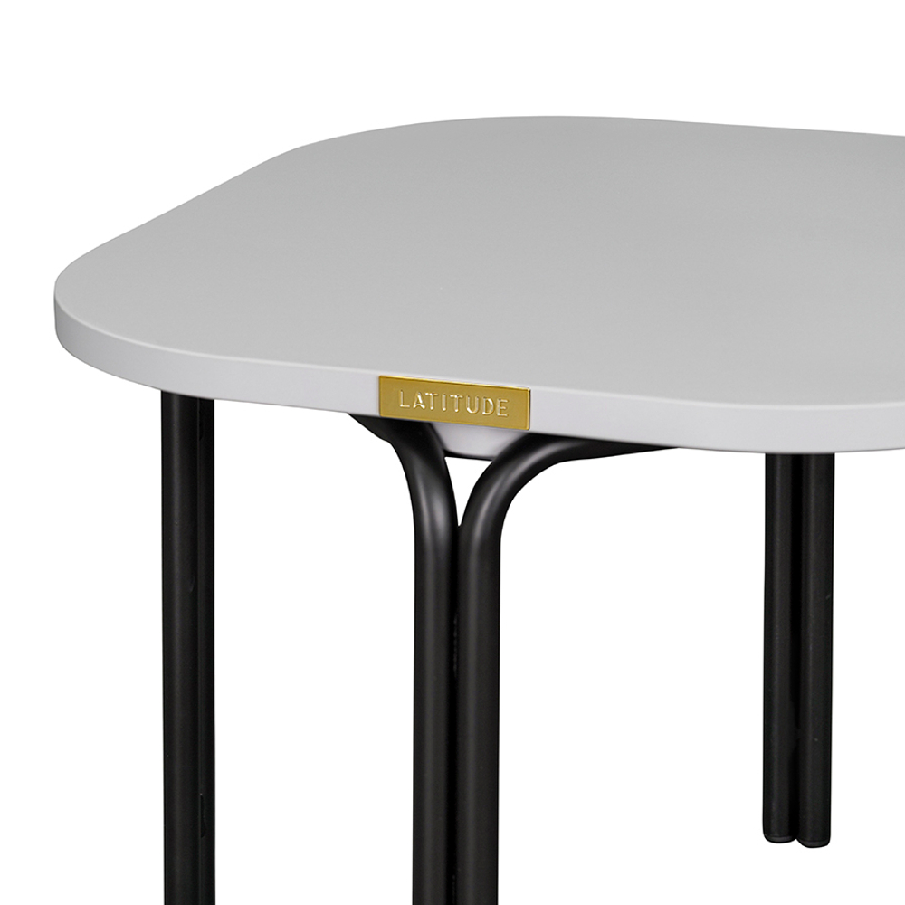 Столик кофейный ror, 50х50 см, черный/серый