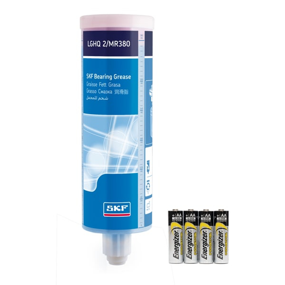 Refill cartridge grease filled, with battery for Electro-mechanical single point lubricant dispenser LGHQ 2/MR380B