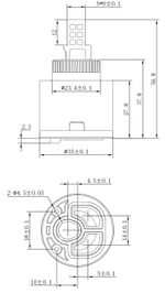 Картридж стандарт, низкий, 35мм ESKO арт.CRT35LOV