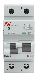 Автомат дифференциальный EKF rcbo6-1pn-6C-30-a-av