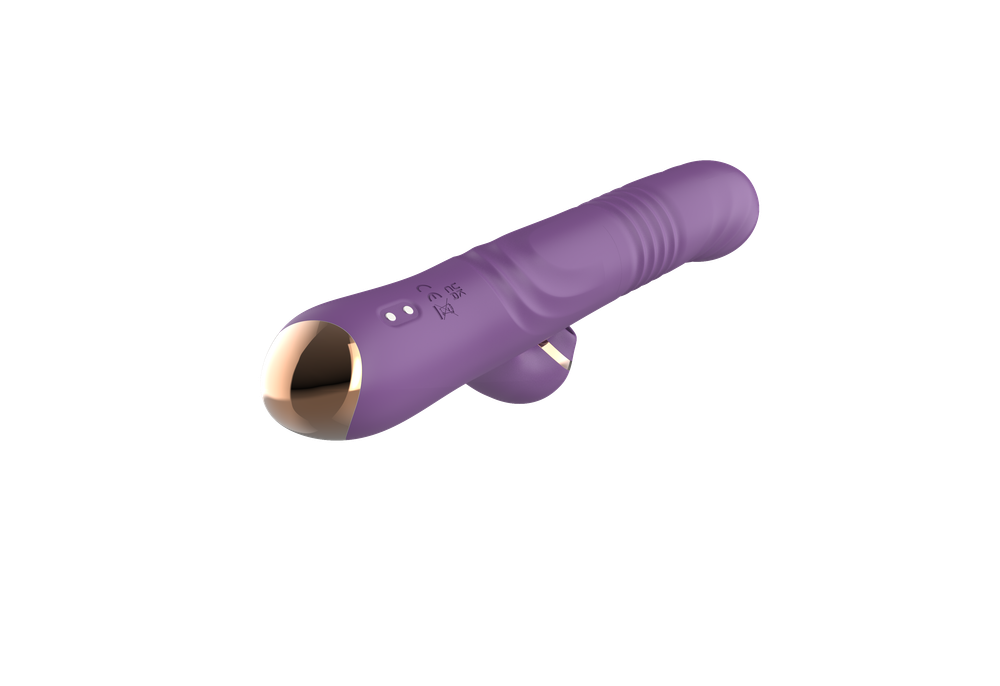 Силиконовый вибратор с возвратно-поступательной стимуляцией SW24126-purple