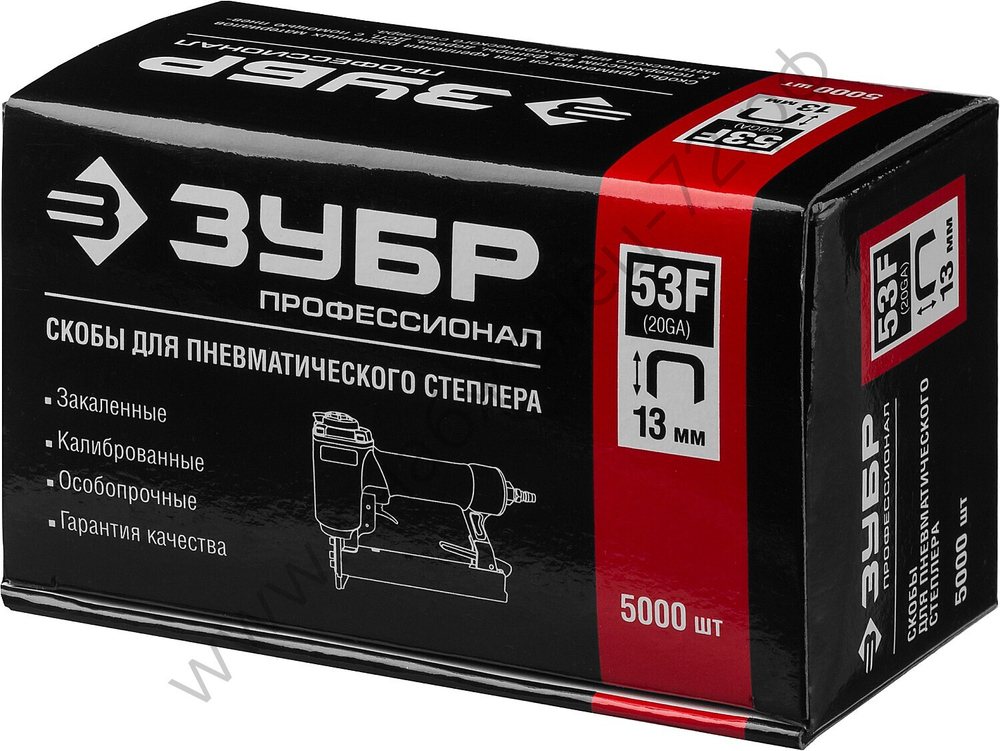 ЗУБР тип 20GA (53F / D / 056) 13 мм, 5000 шт, скобы для степлера (31950-13)