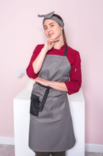 Фартук продавца "Семья" с отделочной строчкой