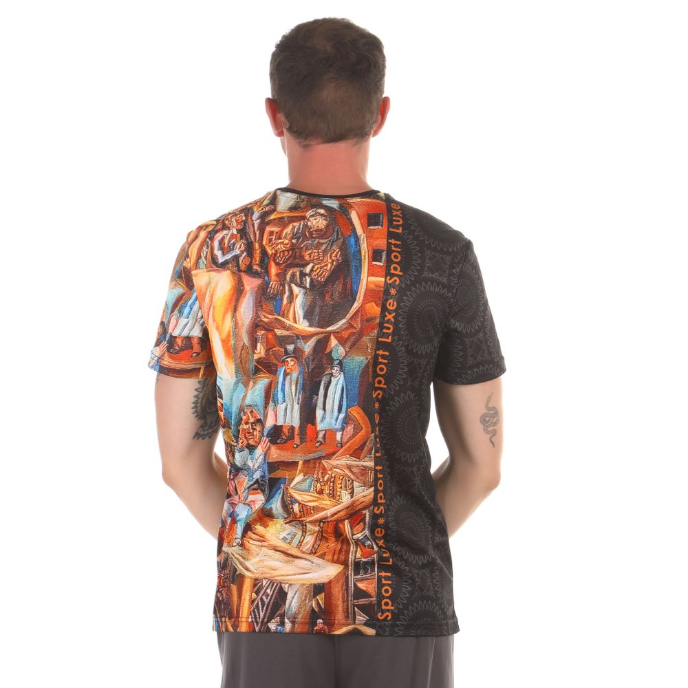 Мужская футболка с разноцветным принтом Sesmik by Vlad Sedov VS002/VS0056