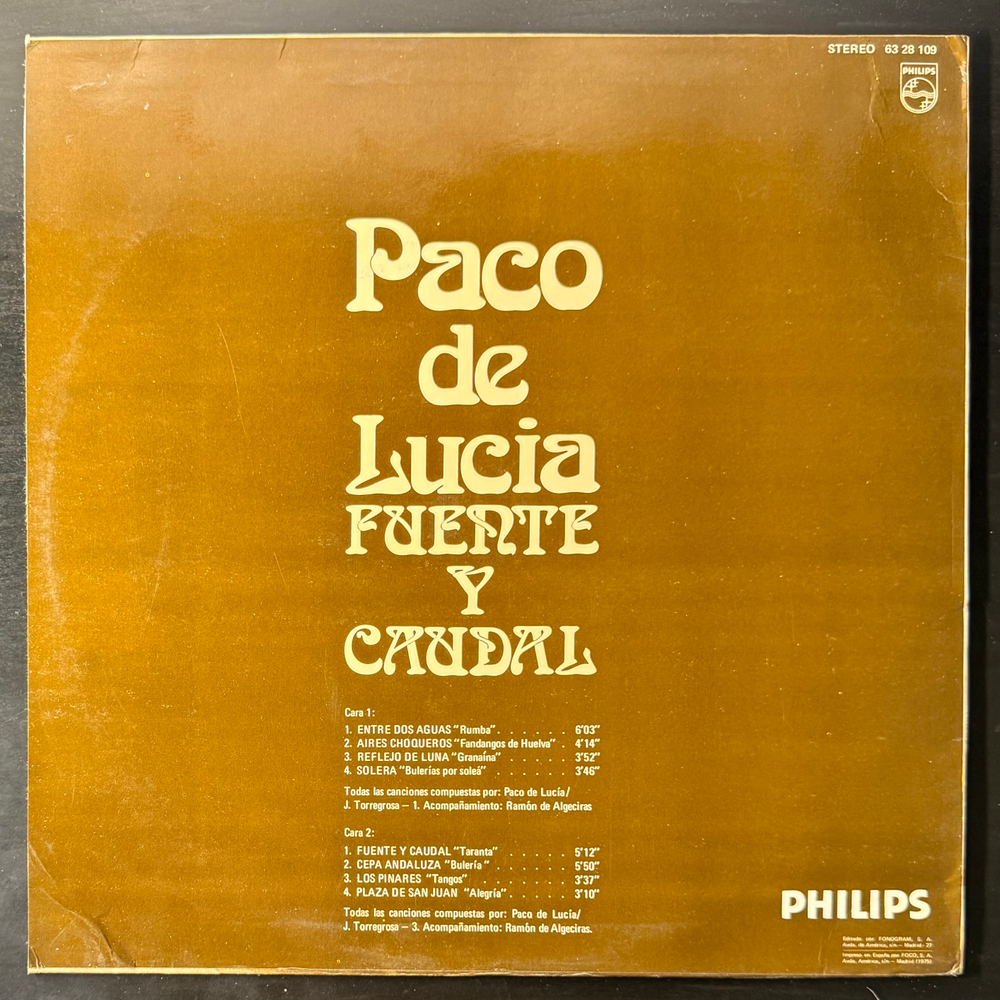 Paco De Lucia ‎– Fuente Y Caudal (Испания 1975г.)